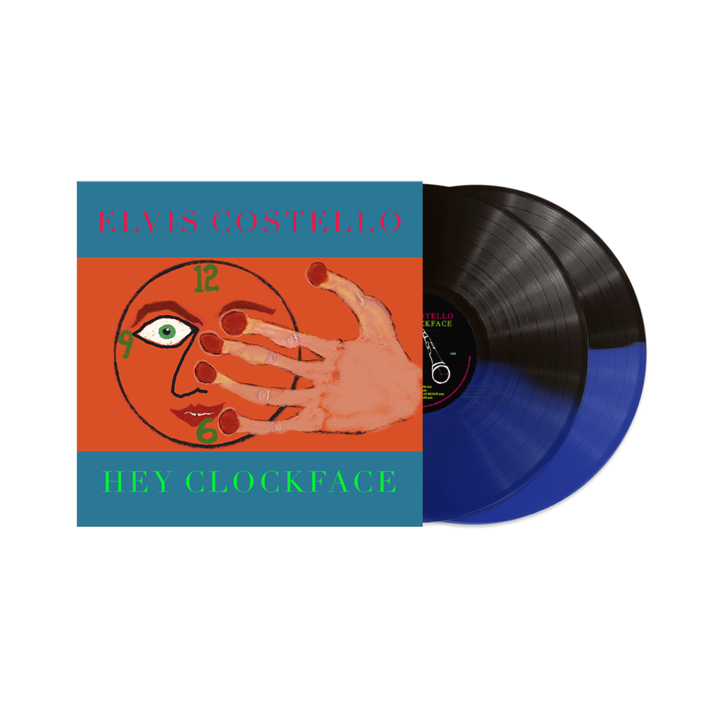 Hey Clockface SIGNED or UNSIGNED Blue/Black Split Color Vinyl