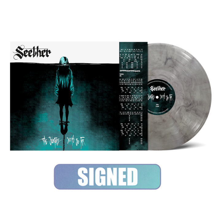 SIGNED The Surface Seems So Far Limited Edition Coke Bottle Clear Smoke Vinyl